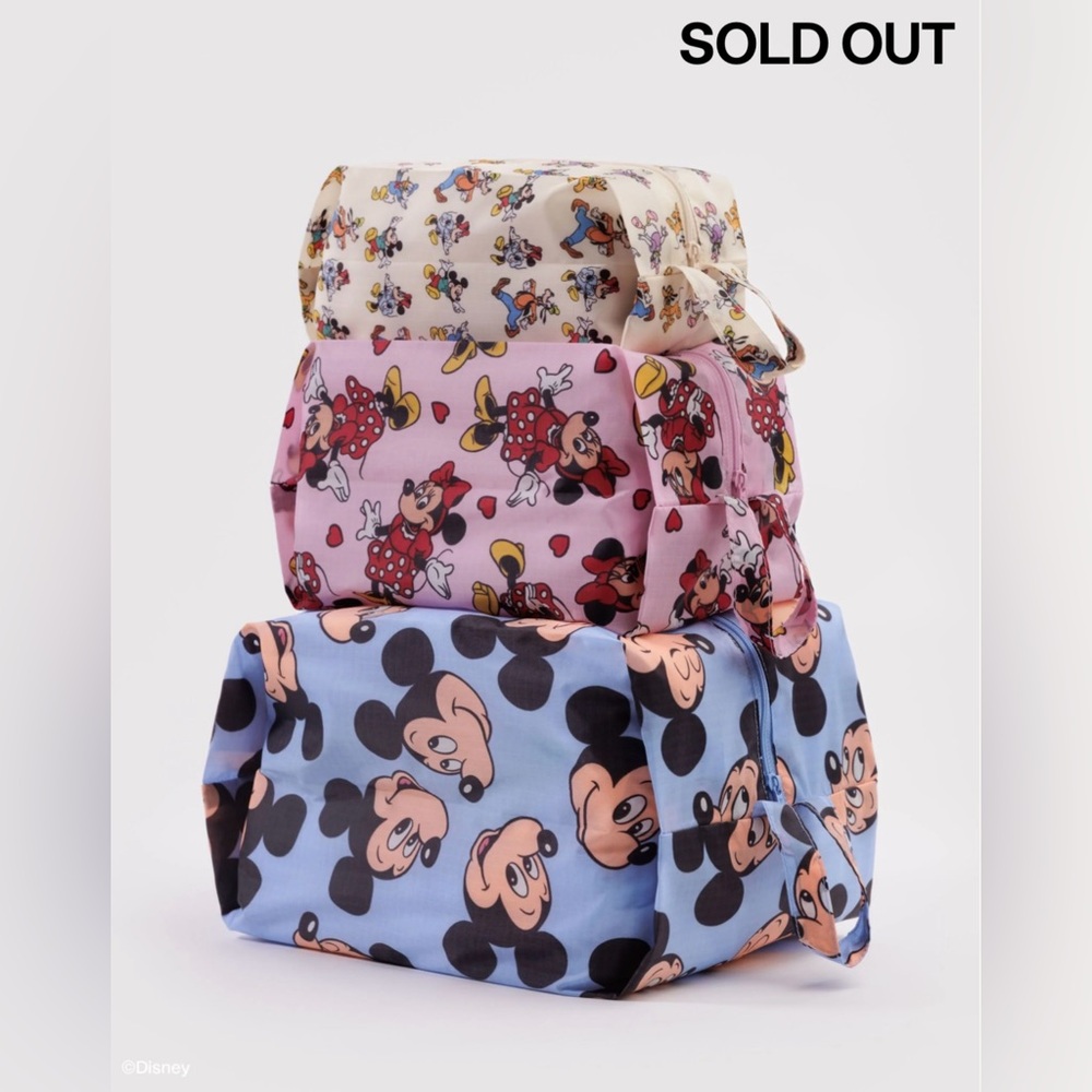 ✨NWT BAGGU Disney 3D Zip Set (Mickey, Minnie & Friends) - SOLD OUT